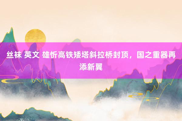 丝袜 英文 雄忻高铁矮塔斜拉桥封顶，国之重器再添新翼