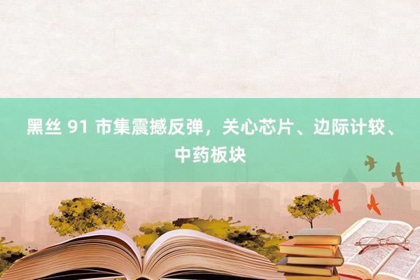 黑丝 91 市集震撼反弹，关心芯片、边际计较、中药板块