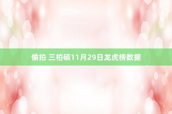 偷拍 三柏硕11月29日龙虎榜数据