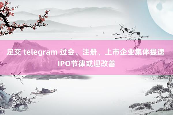 足交 telegram 过会、注册、上市企业集体提速 IPO